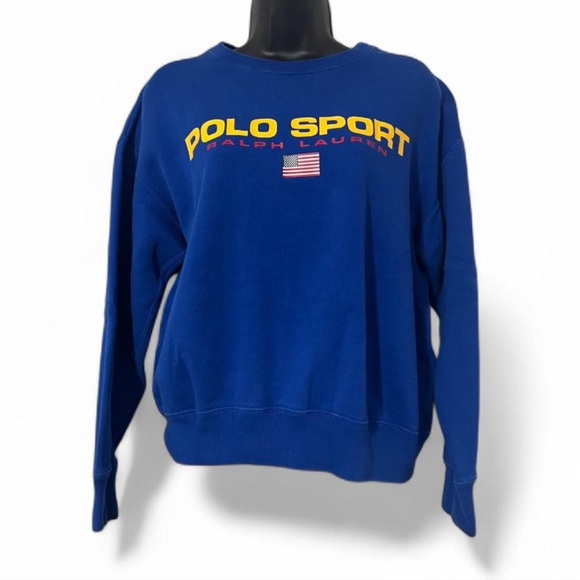 Polo Ralph Lauren Sweaters - Polo Sport Ralph Lauren Blue Logo Crewneck Sweatshirt Size Small